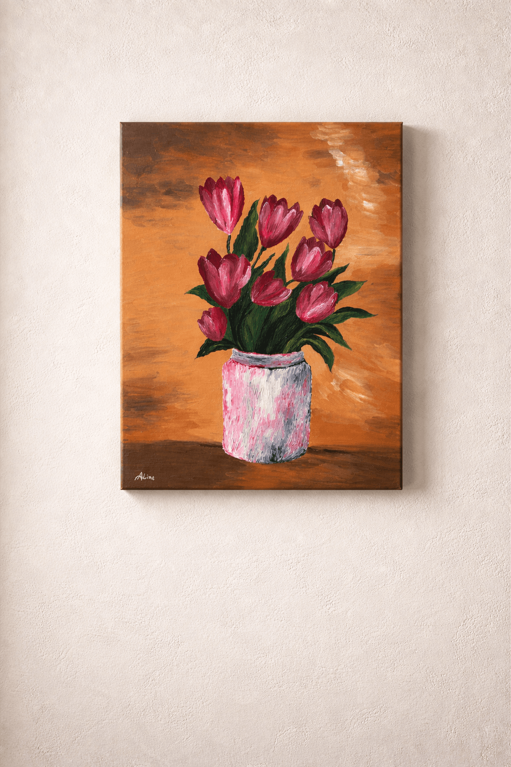 Blush Tulips by Aline Gordiano